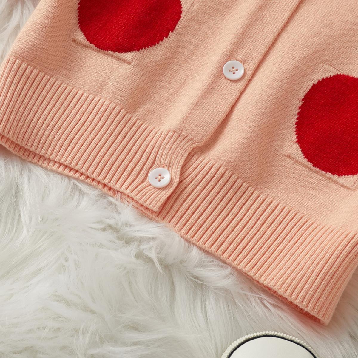 Weiyi Strickpullover für Kinder mit Apple Print