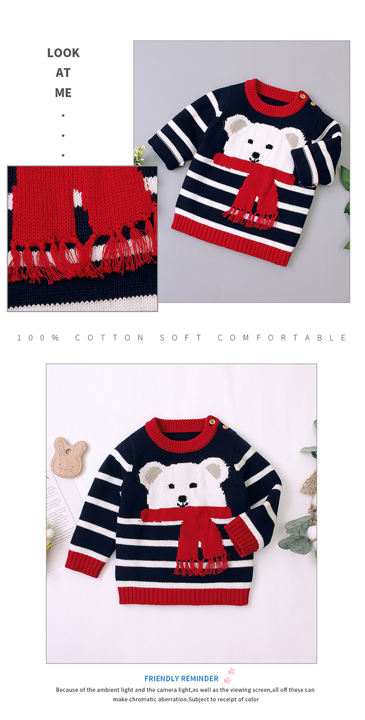 Mimixiong Rundhalsausschnitt Langarm Fade Farbe Kinder Pullover