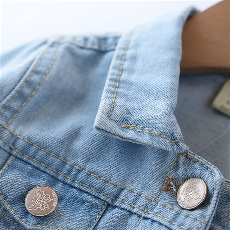 JYS Frühling und Herbst Stickerei Mädchen Denim Mantel