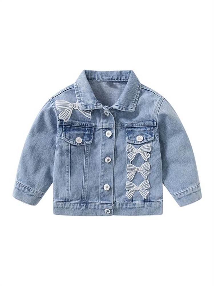 Misswinnie LACE BOW DENIM COAT