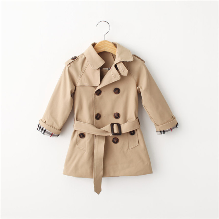 Posh Tang   Britischer Trenchcoat mit zweireihigem Gürtel für Kinder