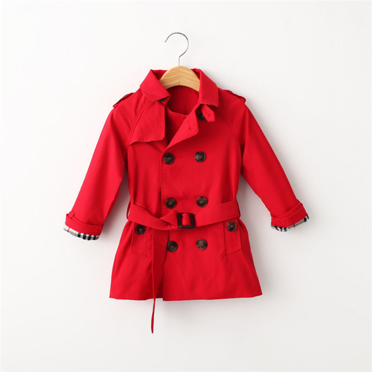 Posh Tang   Britischer Trenchcoat mit zweireihigem Gürtel für Kinder