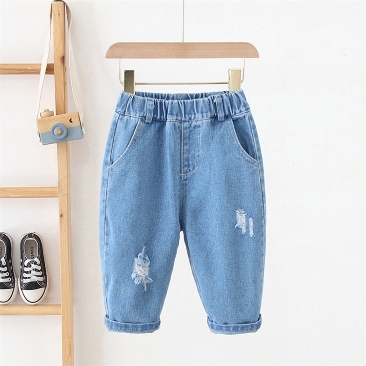 Haohao Unisex gerissene lose Jeans für Kinder 
