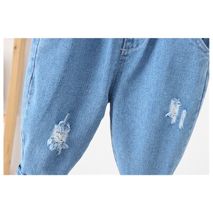 Haohao Unisex gerissene lose Jeans für Kinder 