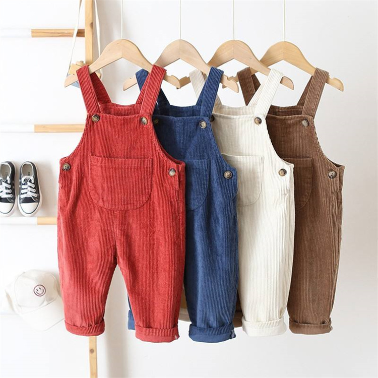 Huanyang Frühling und Herbst feste Samt Baby Hosenträger