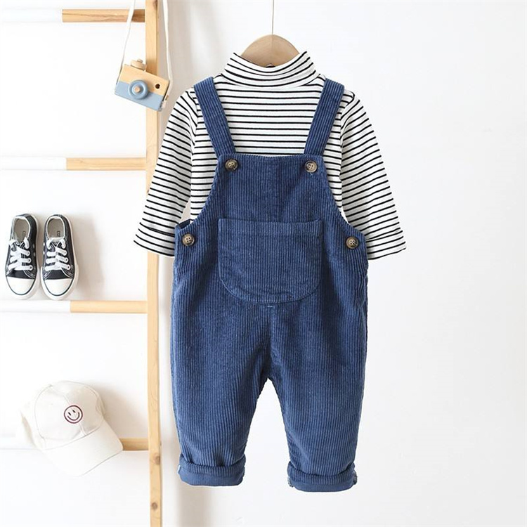 Huanyang Frühling und Herbst feste Samt Baby Hosenträger