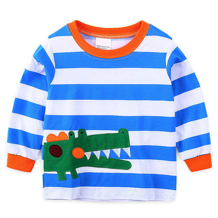 YAYU Cartoon Dinosaurier Streifen Jungen Pyjama Set