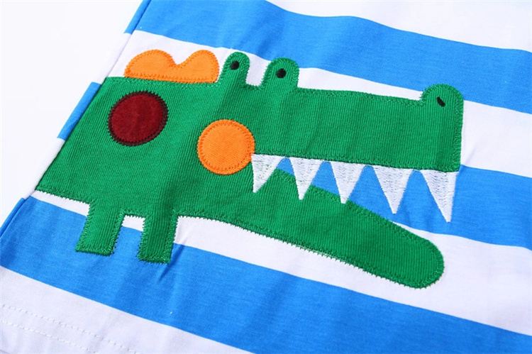 YAYU Cartoon Dinosaurier Streifen Jungen Pyjama Set