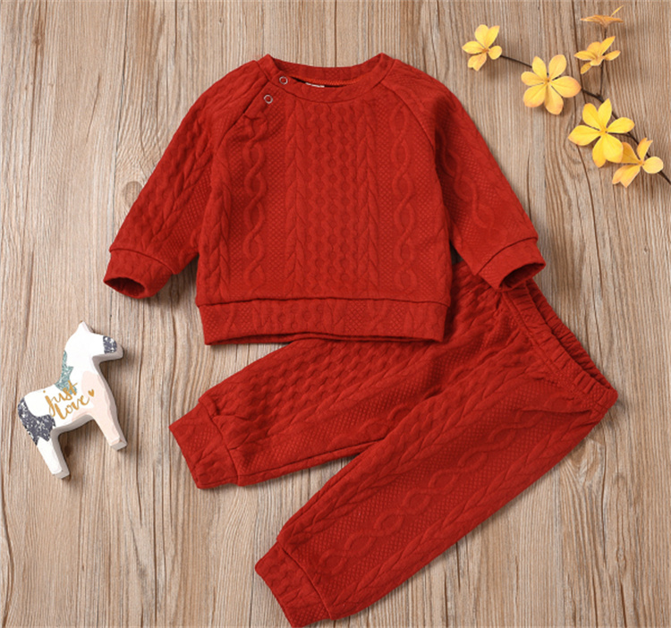 RD Gestrickte feste Baby Pullover Anzug