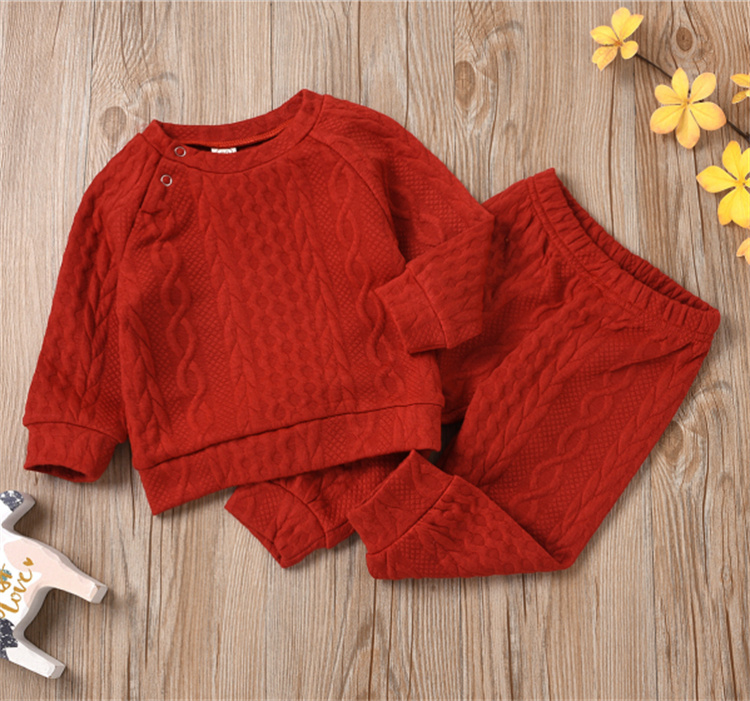 RD Gestrickte feste Baby Pullover Anzug