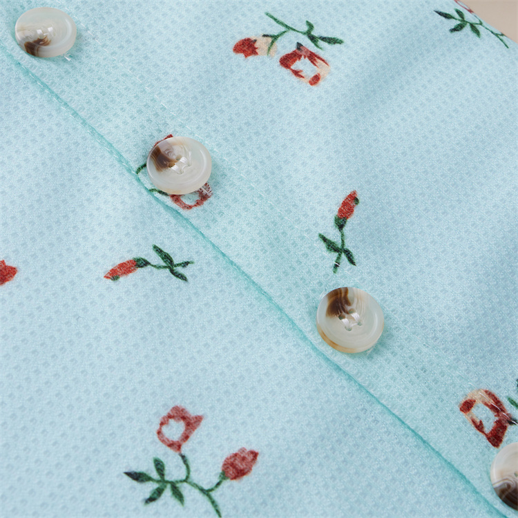 Sue Mia Floral Waffel Baumwolle Langarm Baby Bodysuit