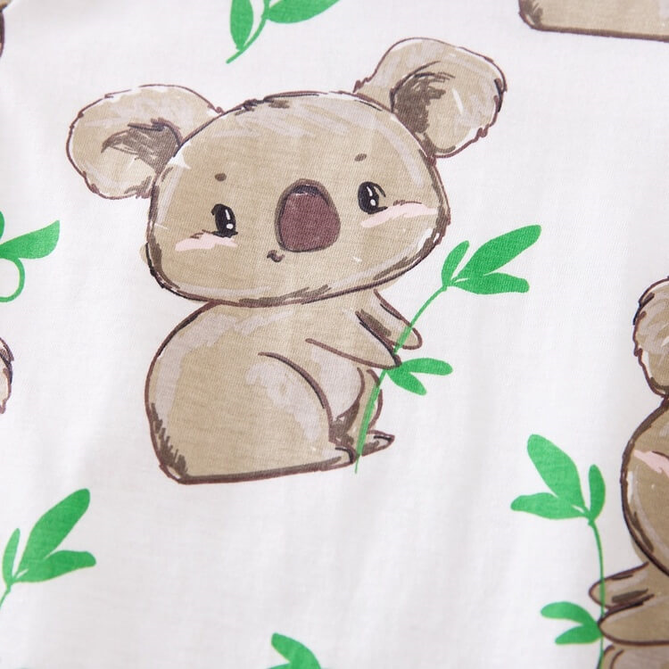 Lenbay Cartoon Koala Langarm Baby Jumpsuit