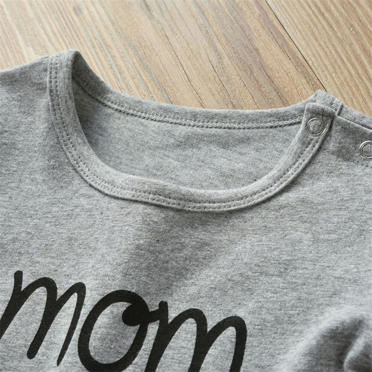 Chancheng Baby Langarm Jumpsuit aus Baumwolle mit Buchstaben bedruckt
