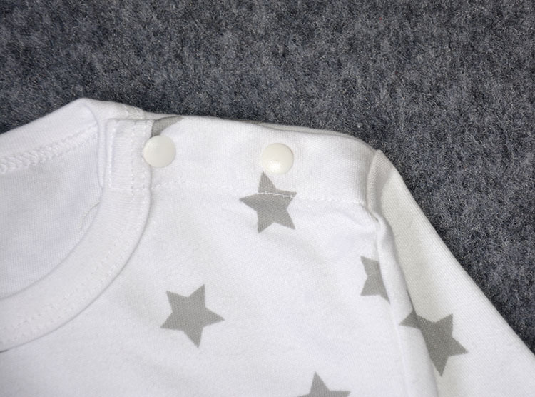 RUNDUO Streifen Buchstaben Cute Langarm Baby Bodysuit