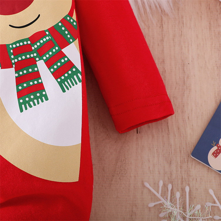 Xiaowei Weihnachten Elch Langarm Baby Bodysuit