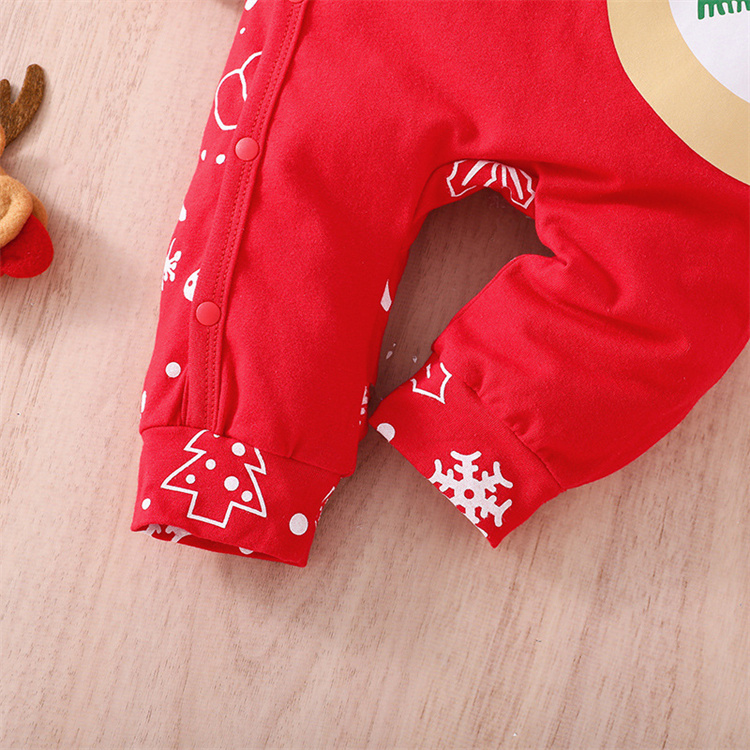 Xiaowei Weihnachten Elch Langarm Baby Bodysuit