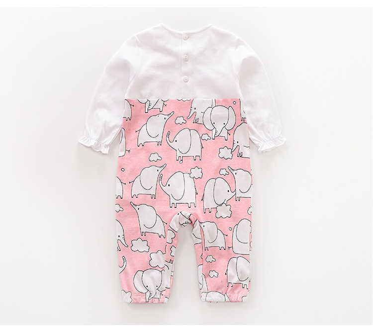 YIERYING Rosa Elefant Langarm Body