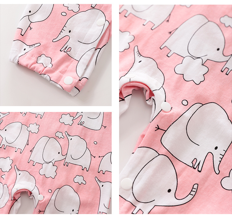 YIERYING Rosa Elefant Langarm Body