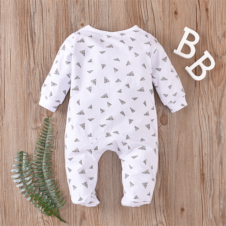 Qidehao Bio Baumwolle Buchstabe Langarm Bodysuit