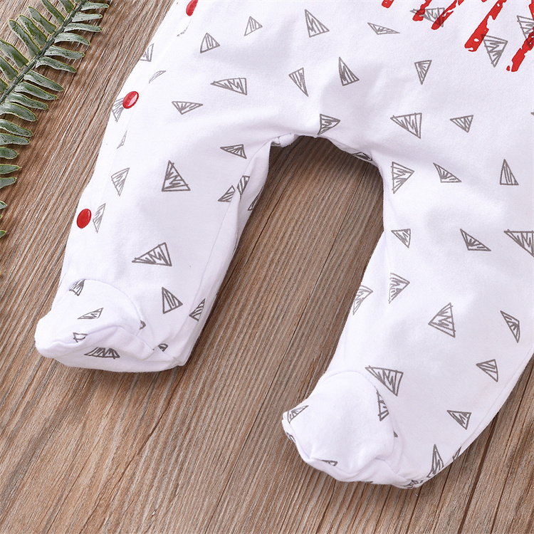 Qidehao Bio Baumwolle Buchstabe Langarm Bodysuit