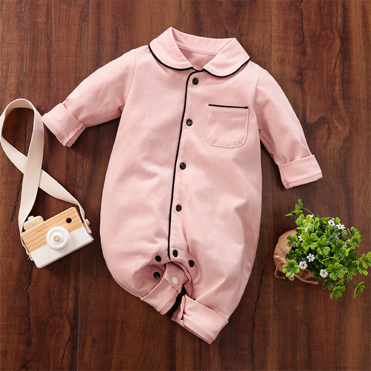 Qidehao Baby Body aus Baumwolle mit langen Ärmeln