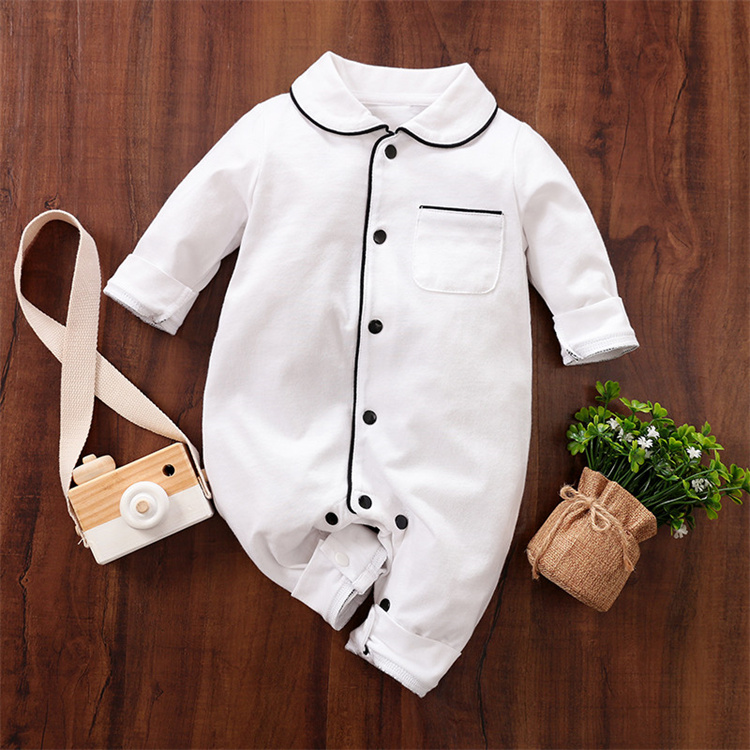 Qidehao Baby Body aus Baumwolle mit langen Ärmeln