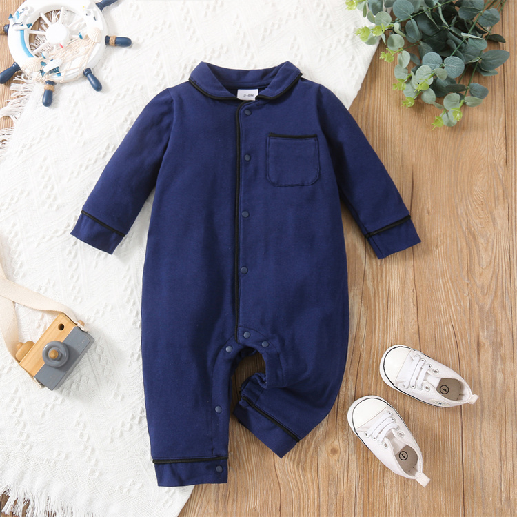 Qidehao Baby Body aus Baumwolle mit langen Ärmeln
