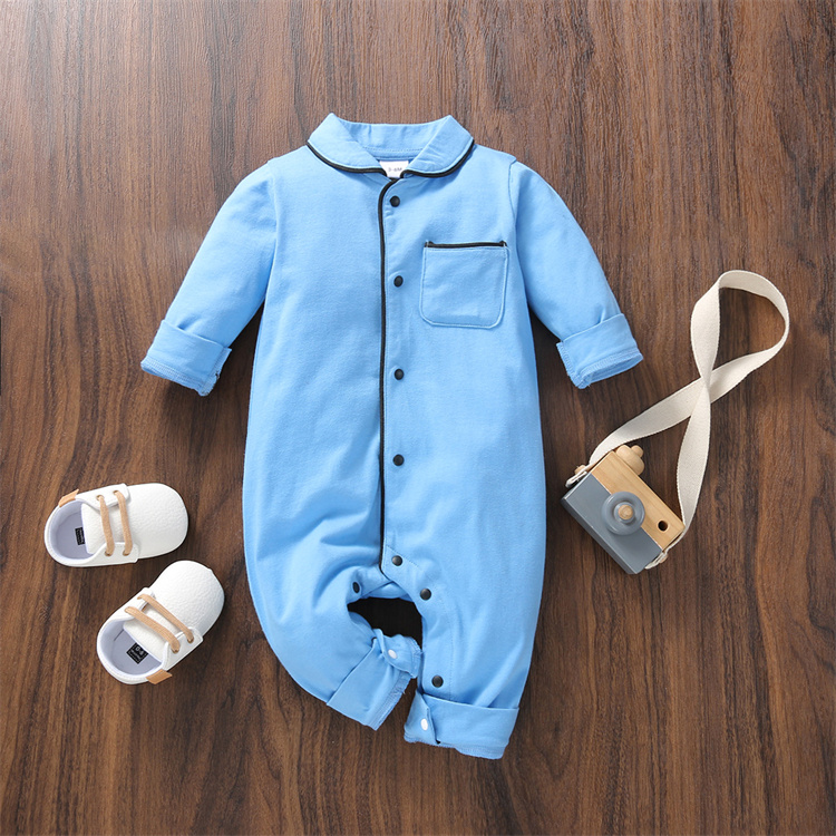 Qidehao Baby Body aus Baumwolle mit langen Ärmeln