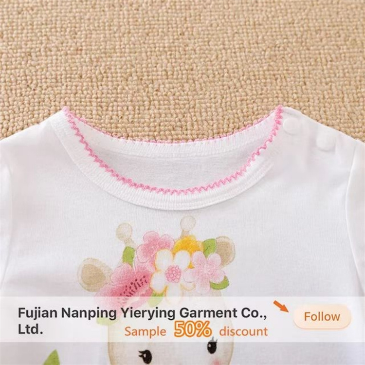 Yierying Netter Cartoon Giraffe Baby Pyjamas einteiliger Anzug