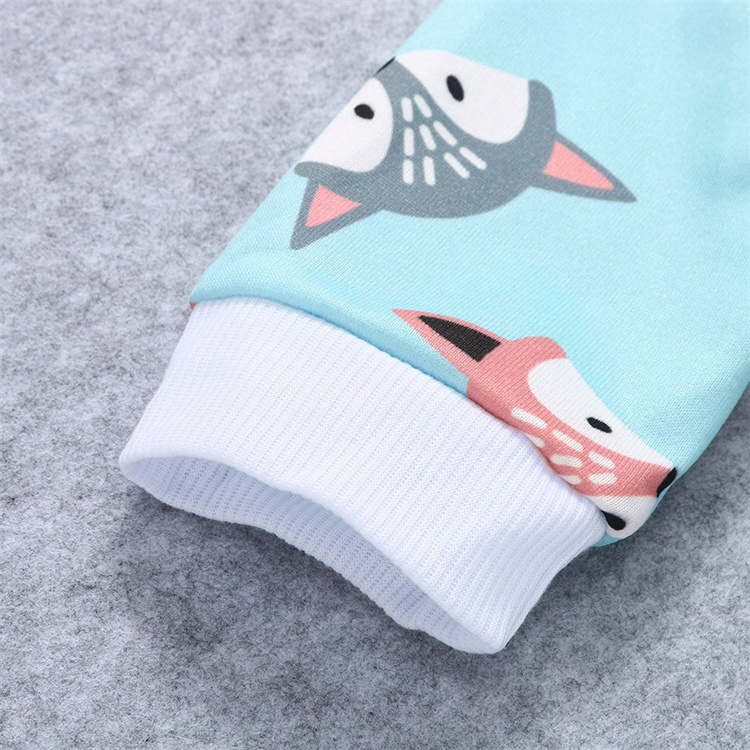 Dear Fubao Cute Fox Print Baby Kapuze Bodysuit