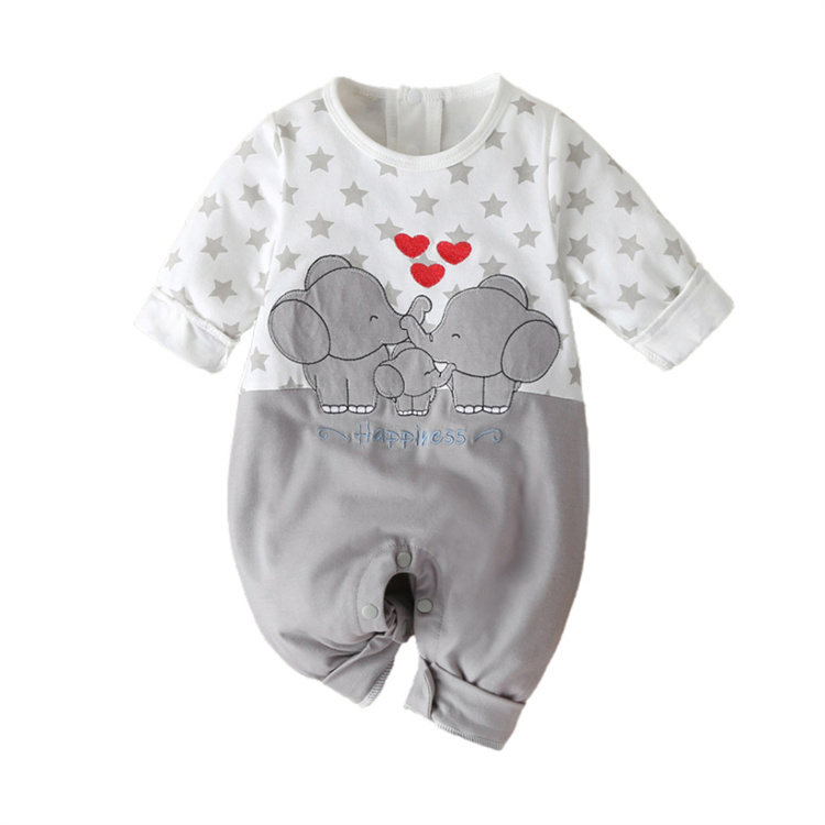 Hao Baby Cartoon Baby Elefant Walksuit